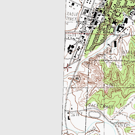 Topographic Map of Aztec Post Office, NM