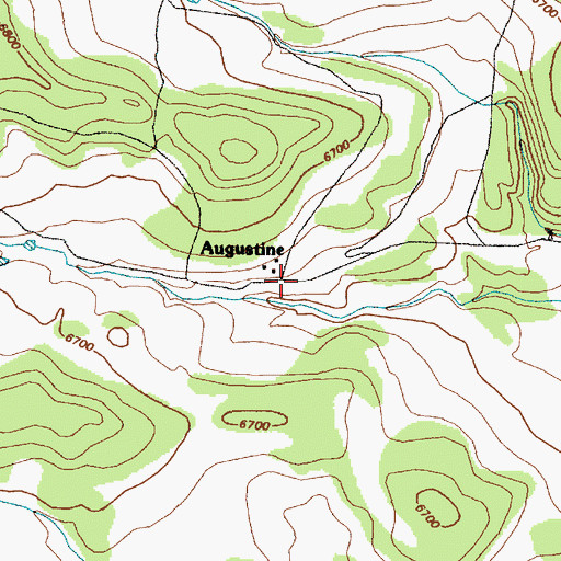 Topographic Map of Augustine Post Office (historical), NM