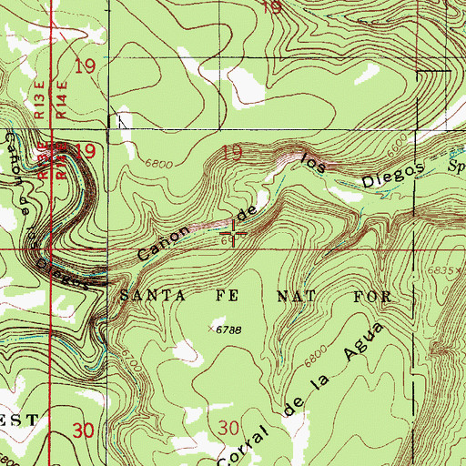 Topographic Map of Gonzales Ranch Post Office, NM