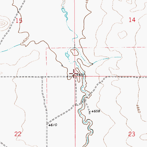 Topographic Map of Garita Post Office (historical), NM