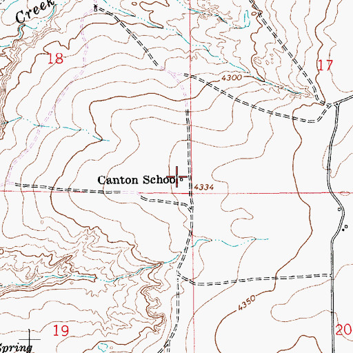 Topographic Map of Canton Post Office (historical), NM