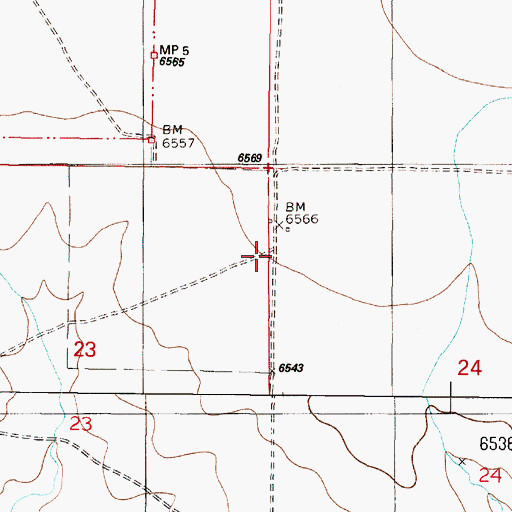 Topographic Map of Dennison Post Office (historical), NM