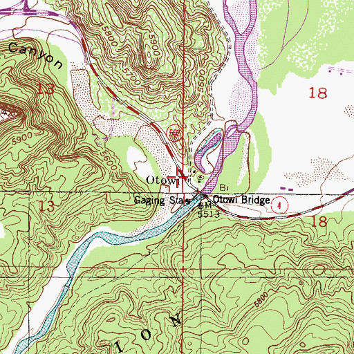 Topographic Map of Otowi Post Office (historical), NM