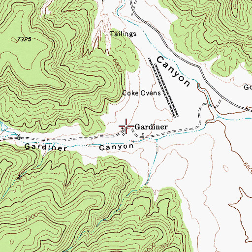 Topographic Map of Gardiner Post Office (historical), NM