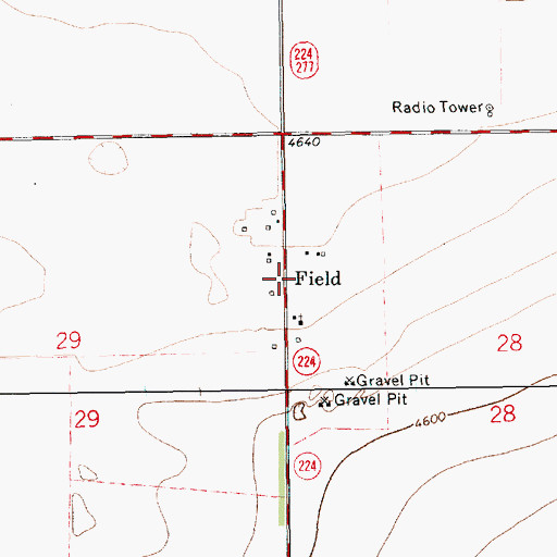 Topographic Map of Field Post Office (historical), NM