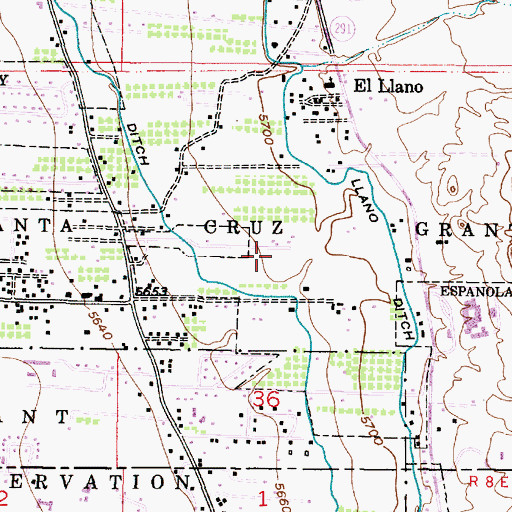 Topographic Map of Fairview Post Office (historical), NM