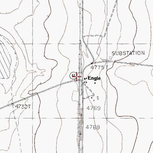 Topographic Map of Engle Post Office (historical), NM
