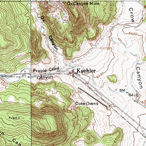 Topographic Map of Koehler Post Office (historical), NM
