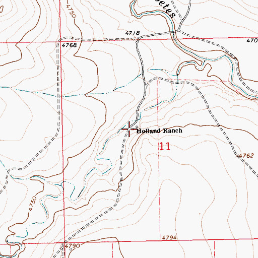 Topographic Map of Holland Post Office (historical), NM