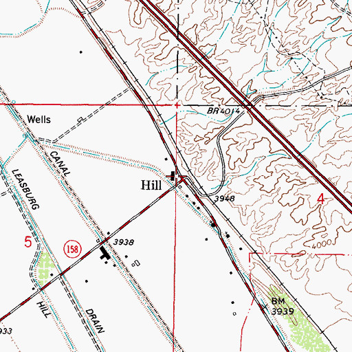 Topographic Map of Hill Post Office (historical), NM