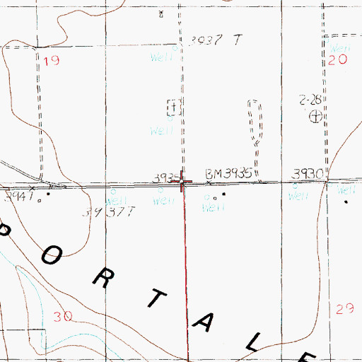 Topographic Map of Eiland Post Office (historical), NM