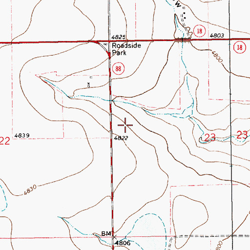 Topographic Map of Frio Post Office (historical), NM