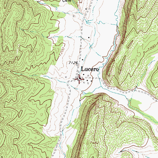 Topographic Map of Lucero Post Office (historical), NM