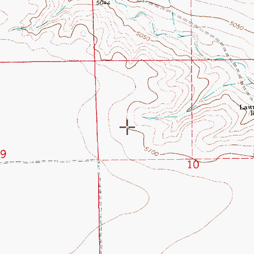 Topographic Map of Hartford (historical), NM