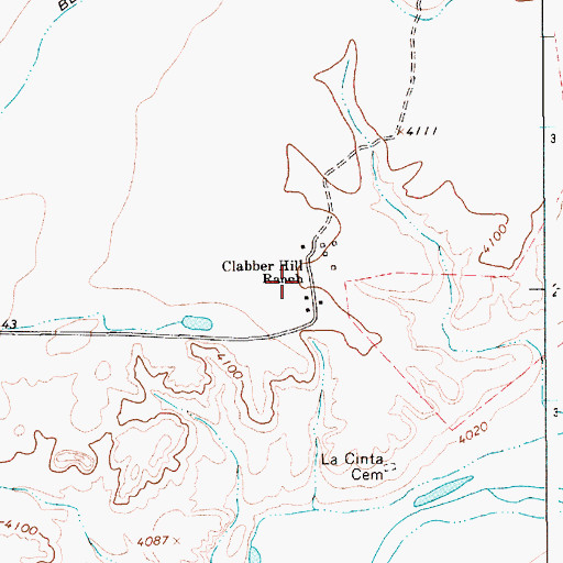 Topographic Map of Conchas Dam Post Office, NM