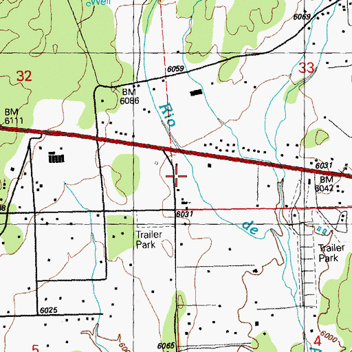 Topographic Map of KNFT-AM (Bayard), NM