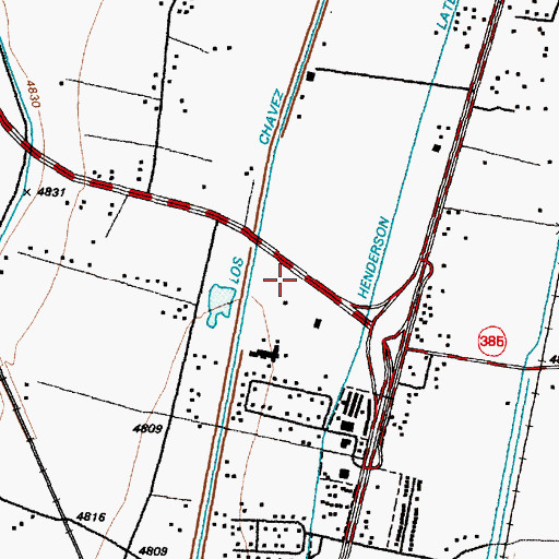 Topographic Map of KARS-AM (Belen), NM