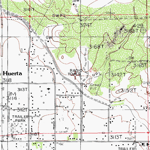 Topographic Map of KATK-AM (Carlsbad), NM