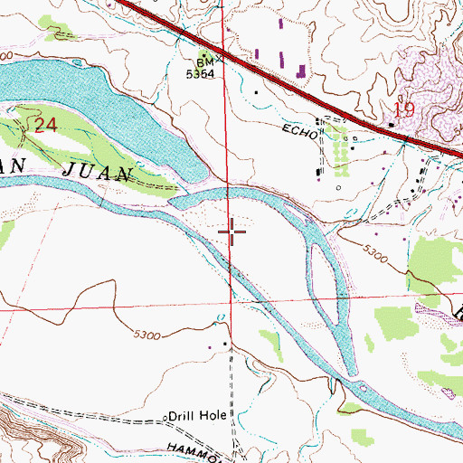 Topographic Map of KENN-AM (Farmington), NM