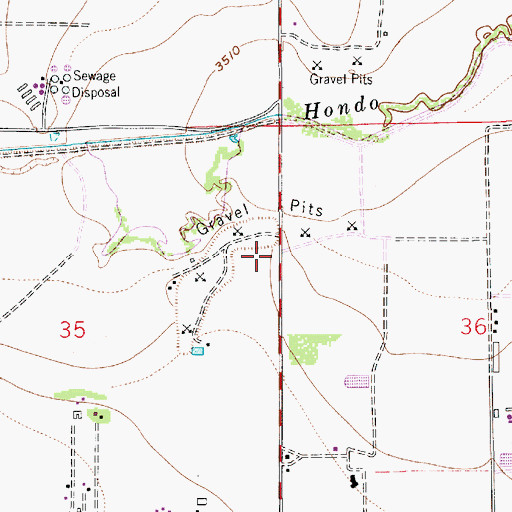 Topographic Map of KRDD-AM (Roswell), NM