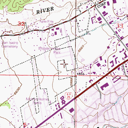Topographic Map of KSWV-AM (Santa Fe), NM