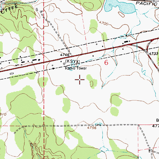 Topographic Map of KSSR-AM (Santa Rosa), NM