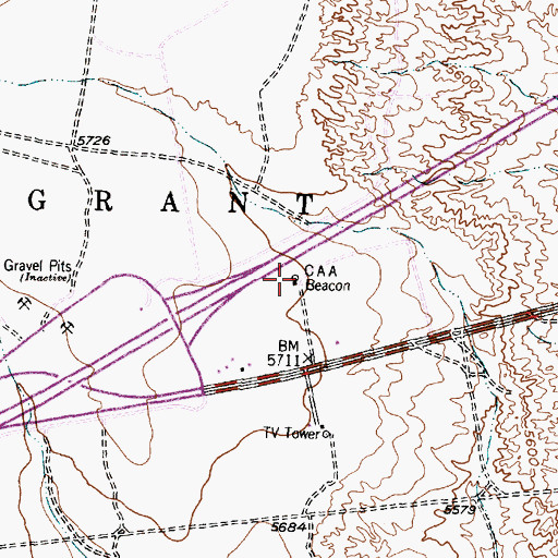 Topographic Map of KWQK-FM (Albuquerque), NM
