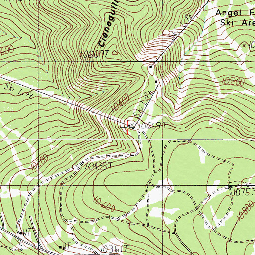 Topographic Map of KAFR-FM (Angel Fire), NM