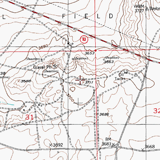 Topographic Map of KTZA-FM (Artesia), NM