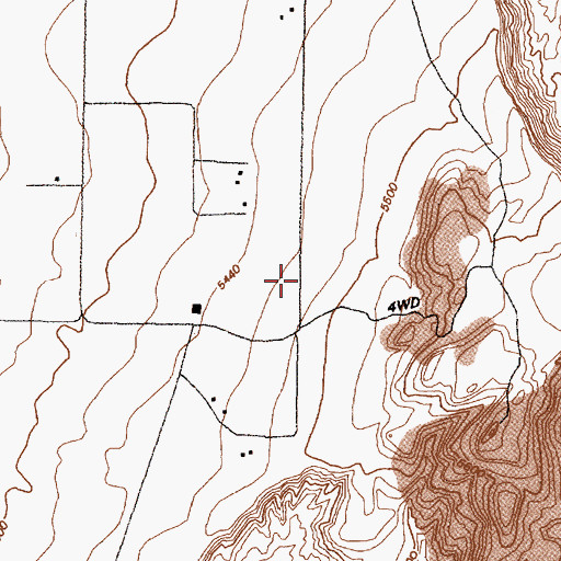 Topographic Map of KARS-FM (Belen), NM