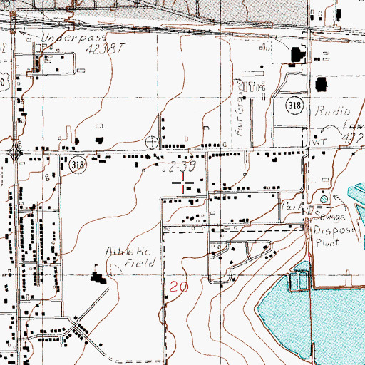 Topographic Map of KCLV-FM (Clovis), NM