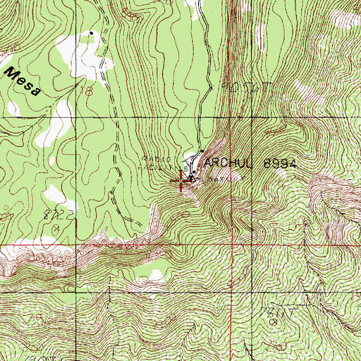 Topographic Map of KCIE-FM (Dulce), NM