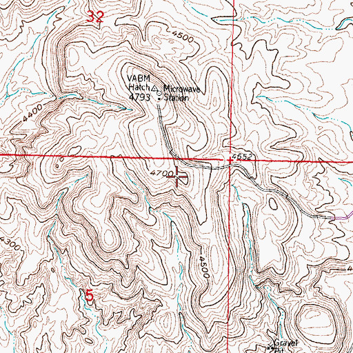 Topographic Map of KWQQ-FM (Hatch), NM