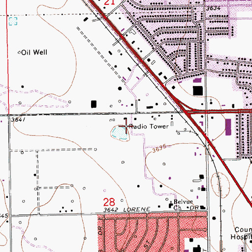 Topographic Map of KPER-FM (Hobbs), NM