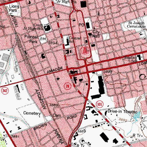 Topographic Map of KASK-FM (Las Cruces), NM