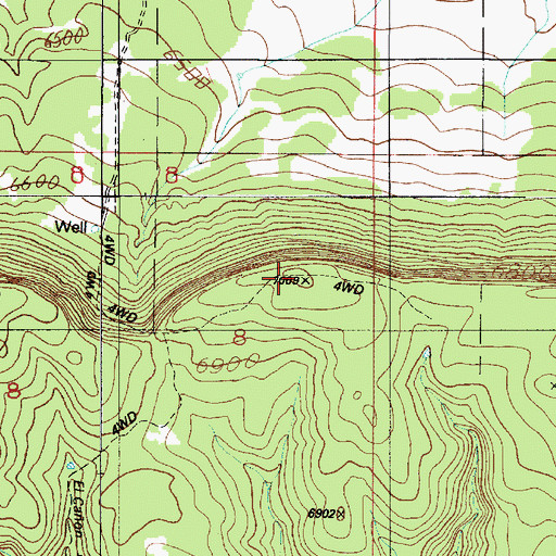 Topographic Map of KBAC-FM (Las Vegas), NM