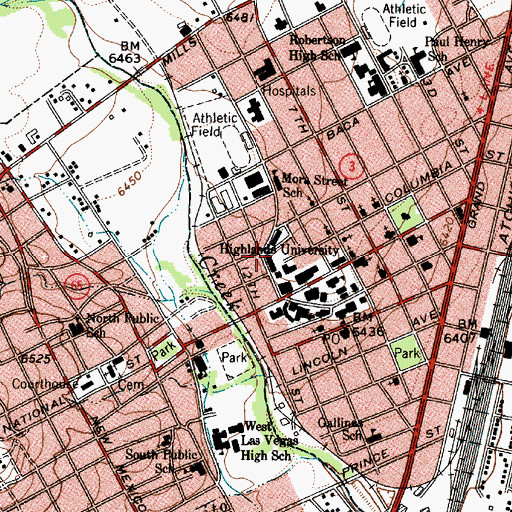 Topographic Map of KEDP-FM (Las Vegas), NM