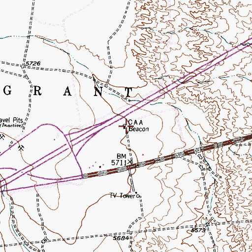 Topographic Map of KBBU-FM (Los Lunas), NM