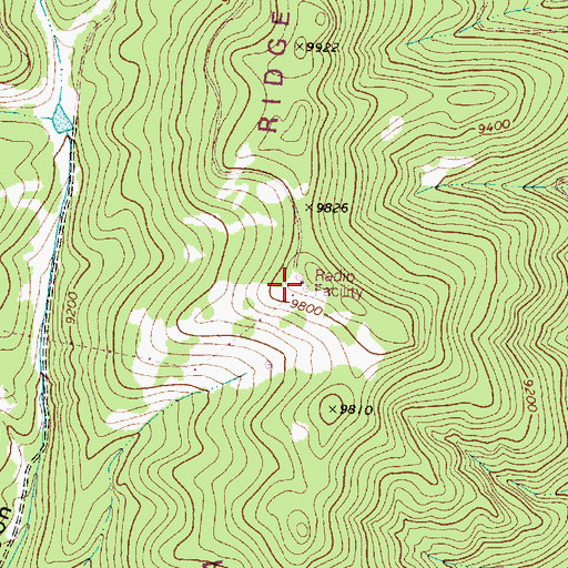 Topographic Map of KOLT-FM (Santa Fe), NM