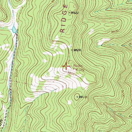 Topographic Map of KLSK-FM (Santa Fe), NM