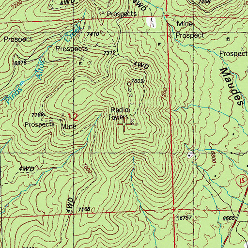 Topographic Map of KSCQ-FM (Silver City), NM