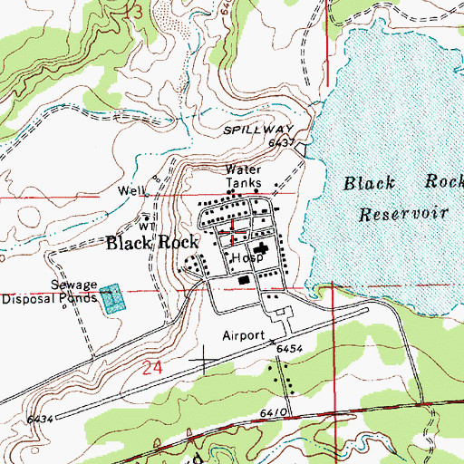 Topographic Map of KSHI-FM (Zuni), NM