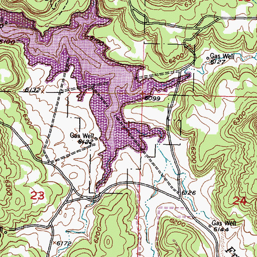 Topographic Map of Frances Creek, NM