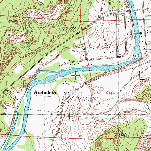 Topographic Map of Gobernador Canyon, NM