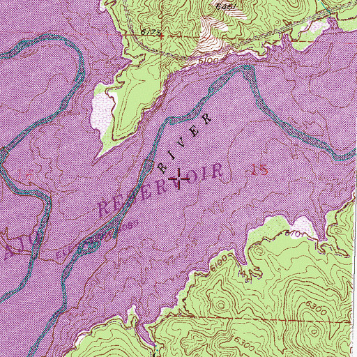 Topographic Map of Navajo Reservoir, CO