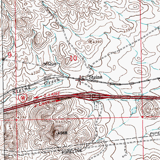 Topographic Map of Steins Post Office (historical), NM
