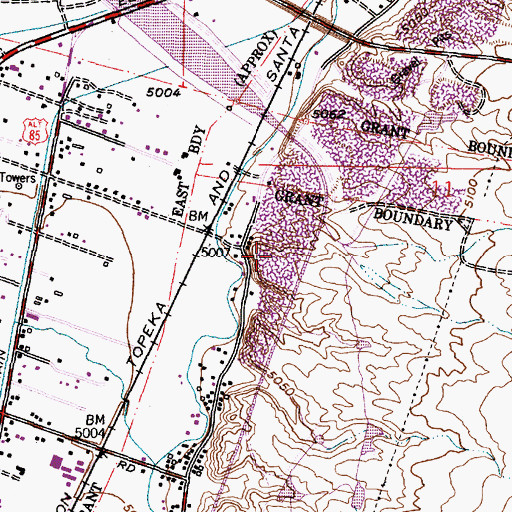 Topographic Map of KZRQ-AM (Corrales), NM