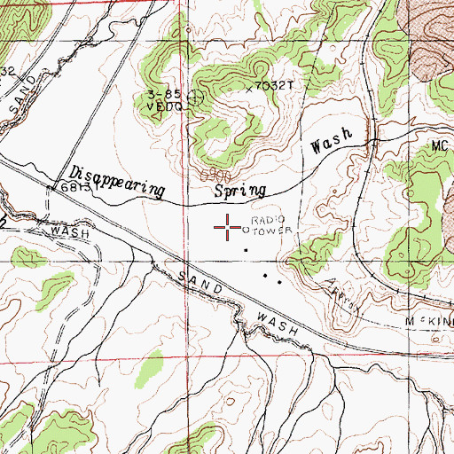 Topographic Map of KHAC-AM (Tse Bonito), NM