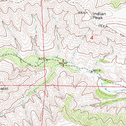 Topographic Map of Middle Seco Creek, NM