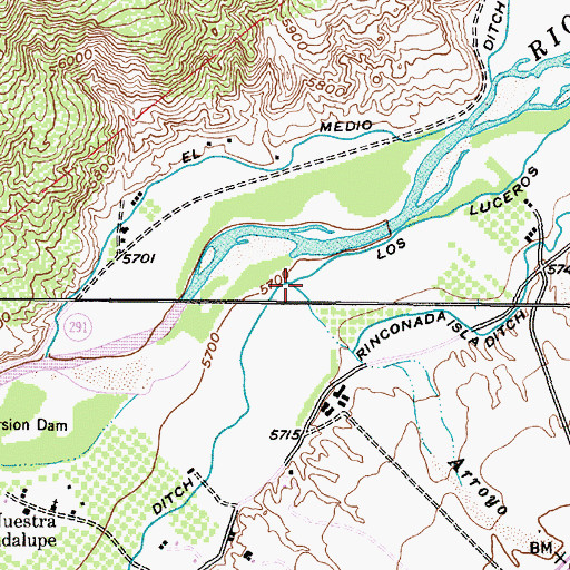 Topographic Map of Arroyo del Pueblo, NM